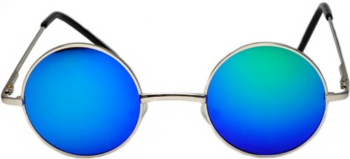 Metal round sunglasses - round,
